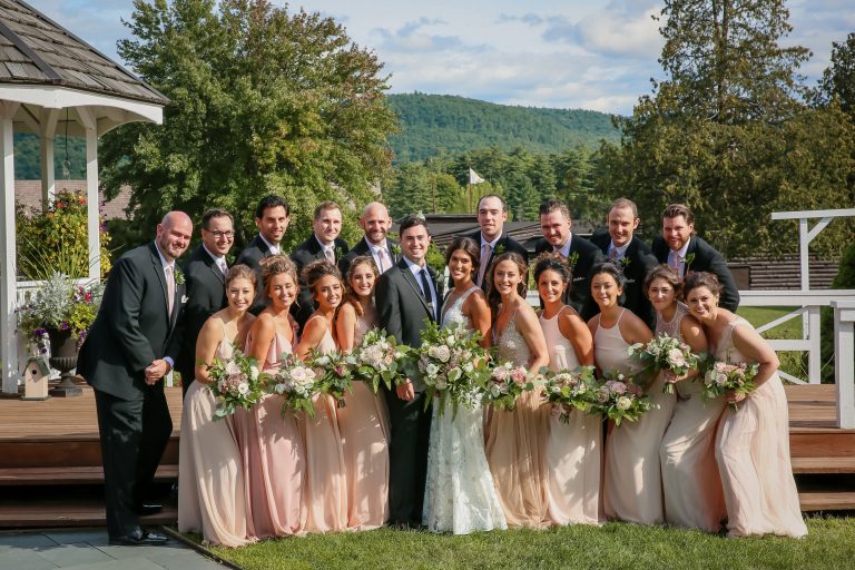 wedding party with Groomsman and Bridesmaids