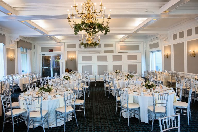 dining area setup for elegant wedding