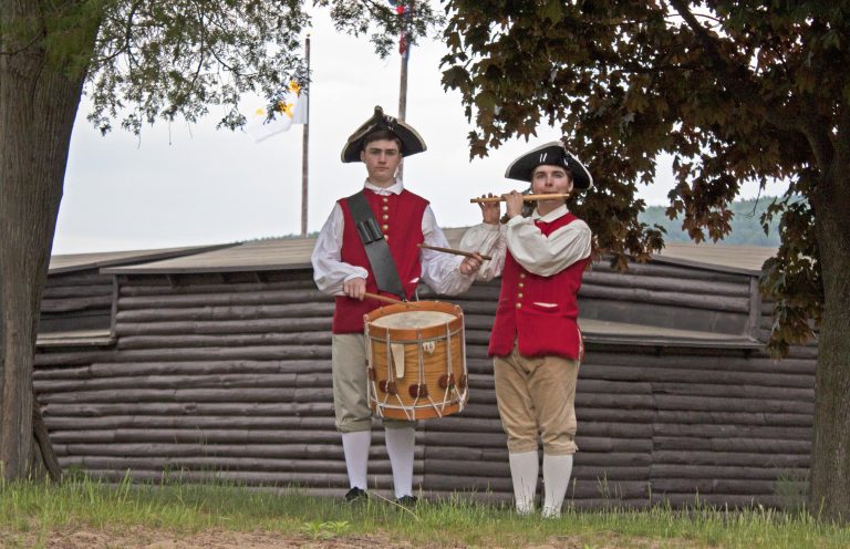 reenactors in full dress