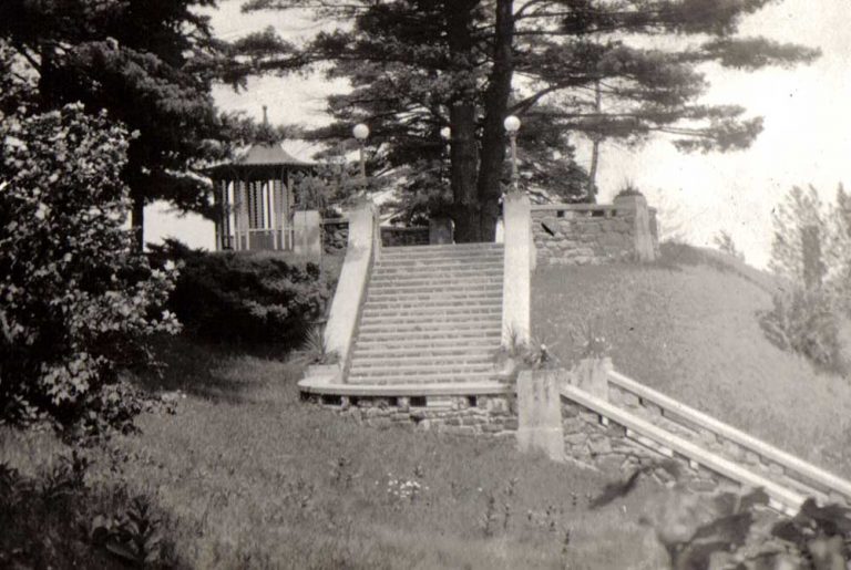 stairs leading down to lake in History Photo