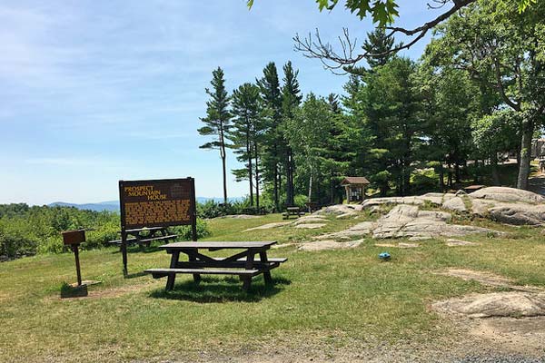 Picnic on the top of Prospect Mountain