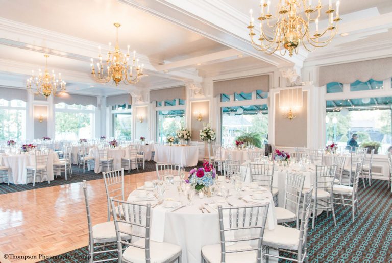 White Lion Room Set up for a summer wedding.