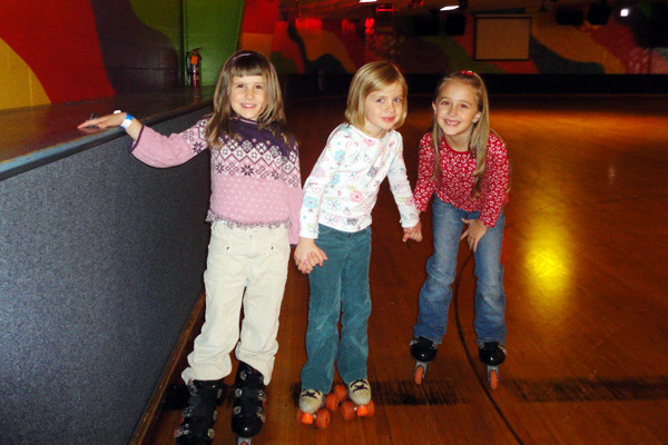 kids enjoying roller skating at the fun spot