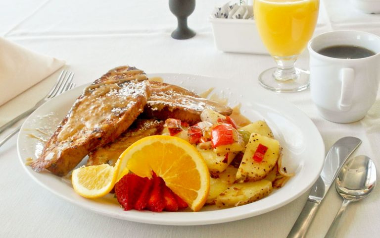 French Toast and Fruit from the White Lion Restaurant