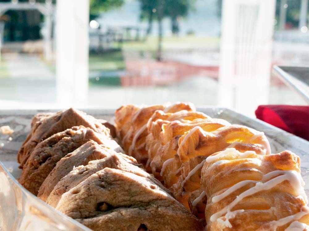 Breakfast pastries available at The Fort William Henry