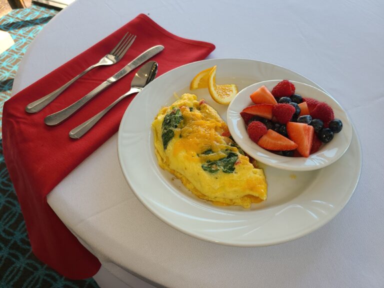 Omelet and fruit