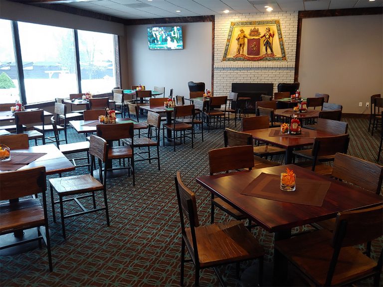 dining area with square tables