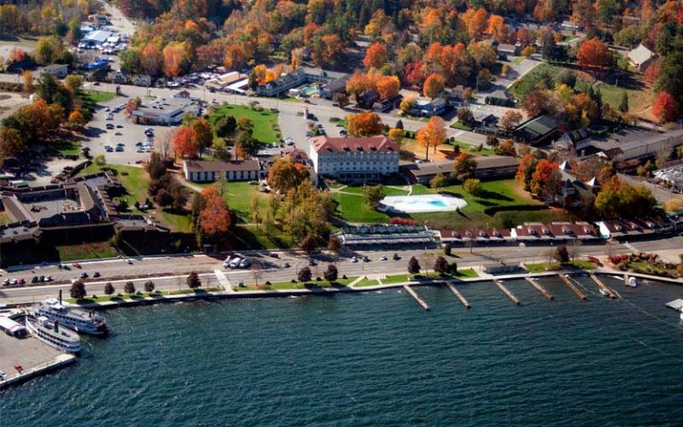 aerial photo of property on lake