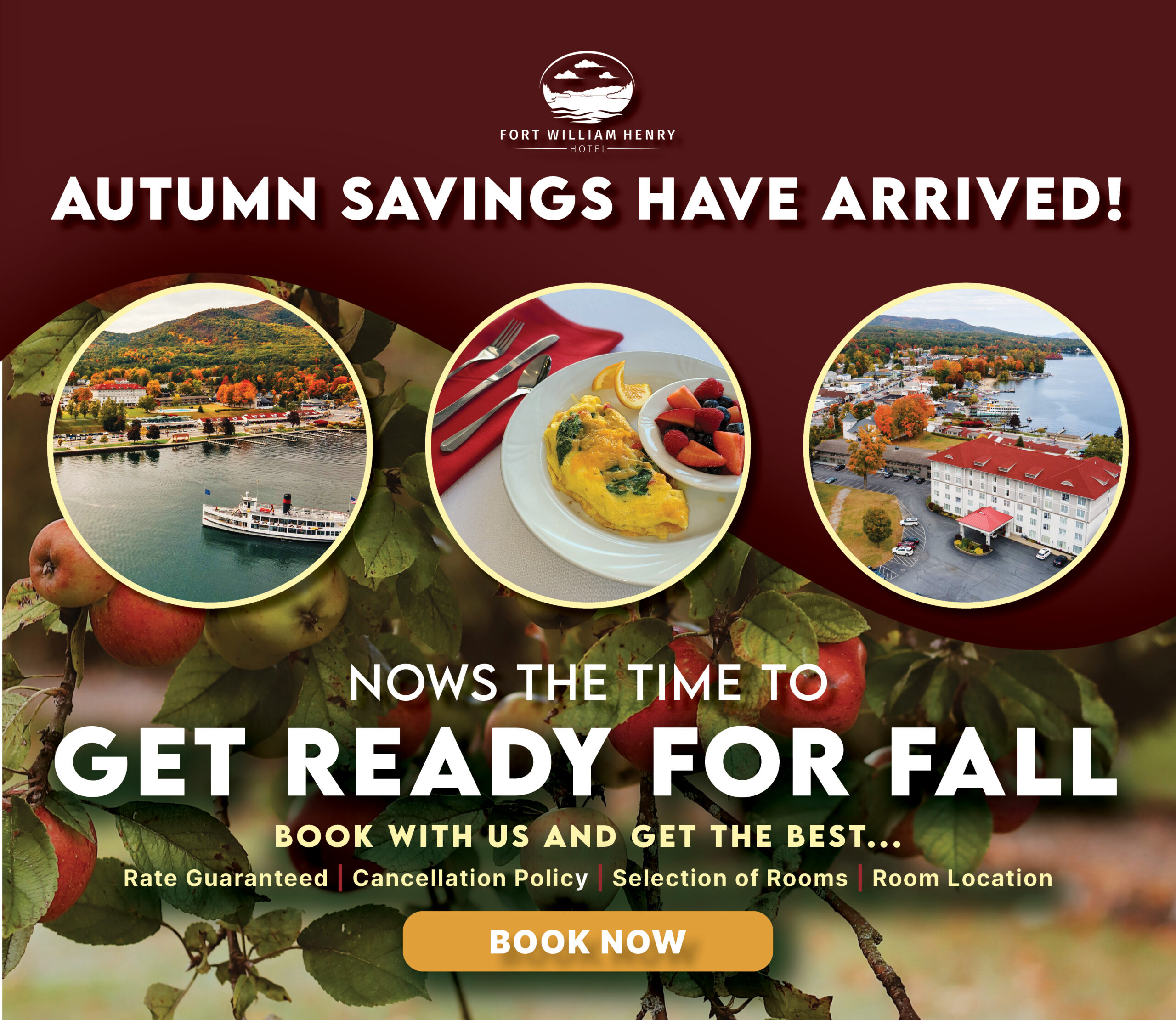 POP-UP AD URGING PEOPLE TO BOOK DIRECT FOR FALL