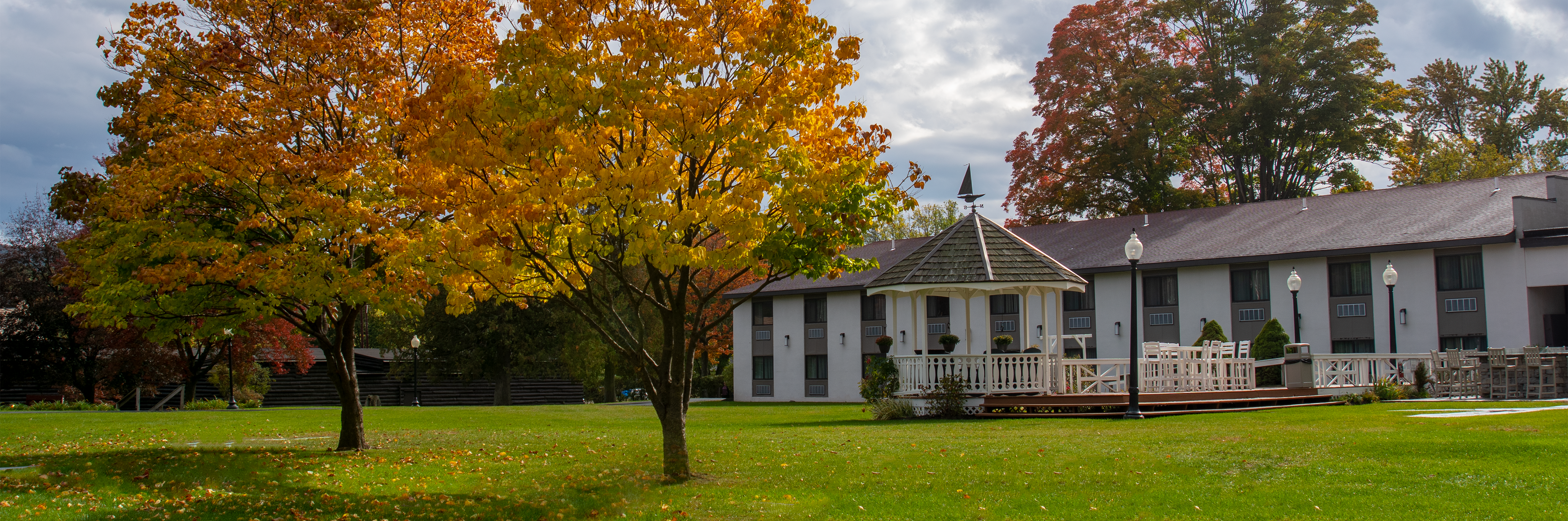 Fall shot of the premium east wing